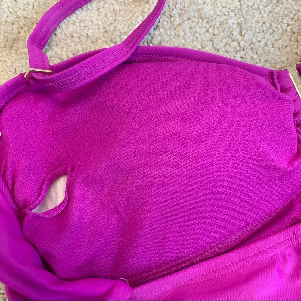 Calvin Klein bright purple one piece swimsuit Sz 12 - Picture 4 of 8
